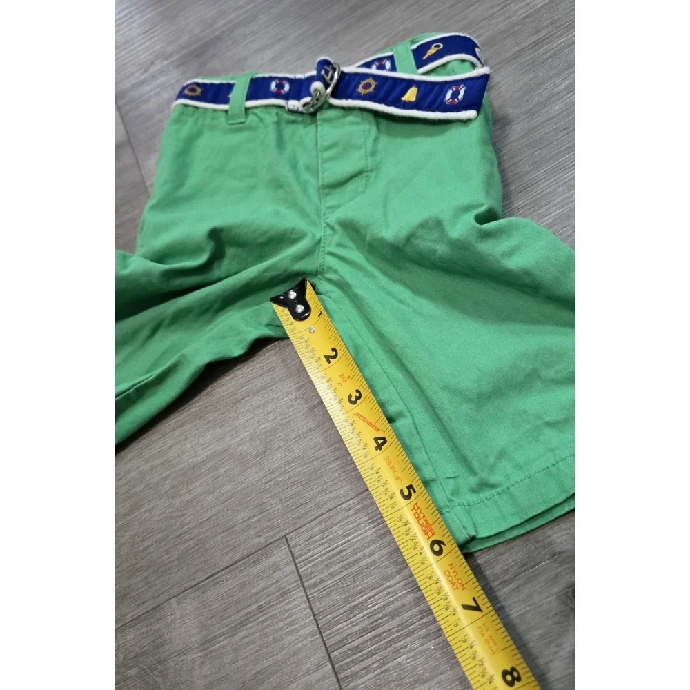 Ralph Lauren Baby Boy' Chino Pants Green with Nautical Belt Size 3M